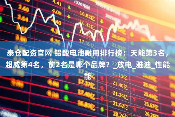 泰仓配资官网 铅酸电池耐用排行榜：天能第3名，超威第4名，前2名是哪个品牌？_放电_雅迪_性能