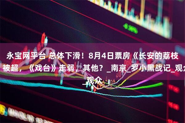 永宝网平台 总体下滑！8月4日票房《长安的荔枝》被超，《戏台》走弱，其他？_南京_罗小黑战记_观众